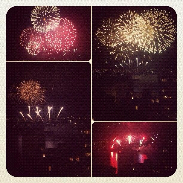 English Photograph - #fireworks #english Bay #celebration Of by Leah Simone Chatzoglou