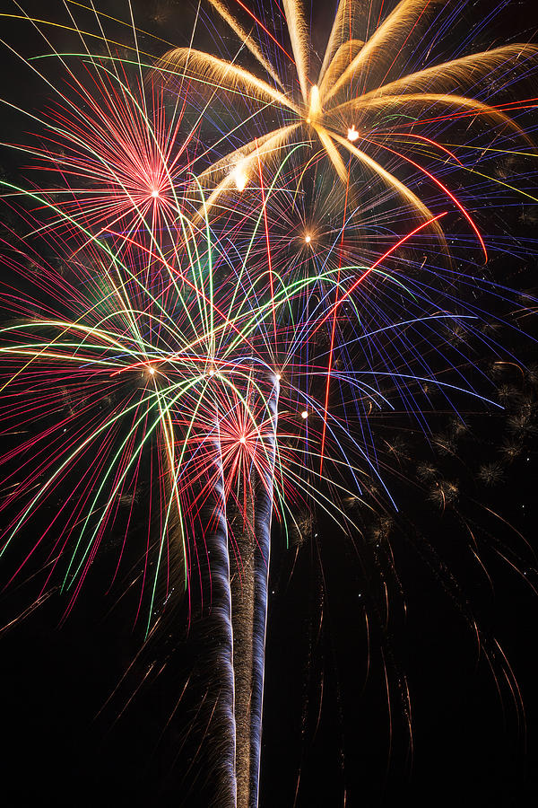 Independence Day Photograph - Fireworks in celebration  by Garry Gay
