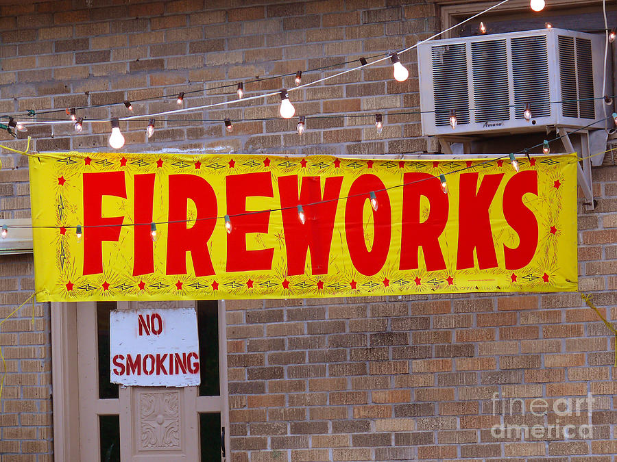 Fireworks No Smoking Photograph by Jeanne  Woods