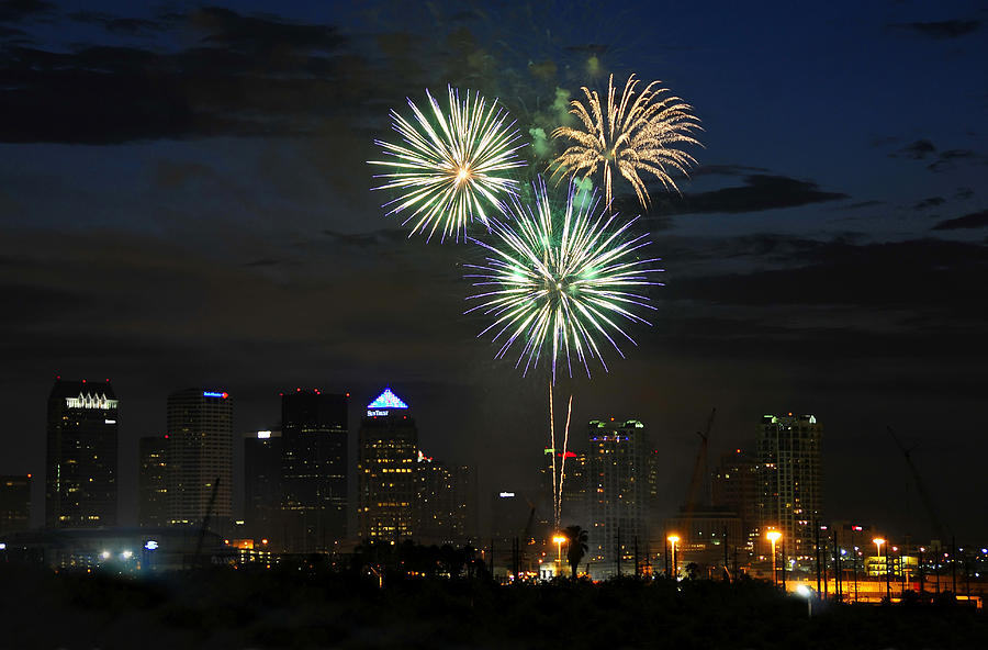 Independence Day Photograph - Fireworks of Tampa by David Lee Thompson