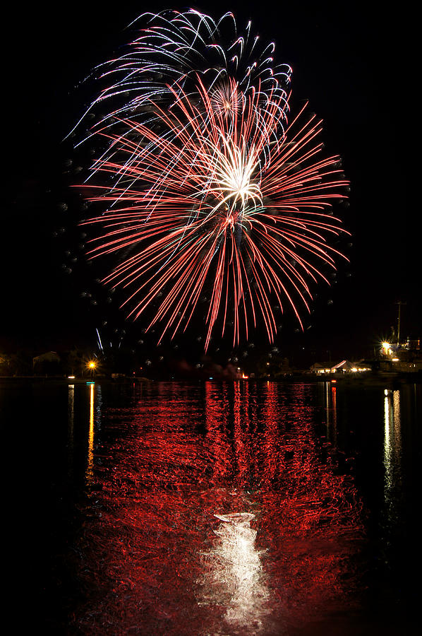 Fireworks Reflections Photograph by Bill Pevlor