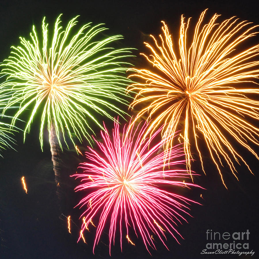 Fireworks Photograph by Susan Cliett