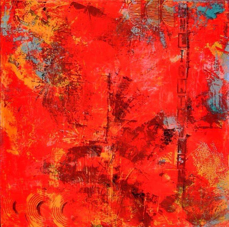 Fireworks Painting by Suzanne Kfoury - Fine Art America