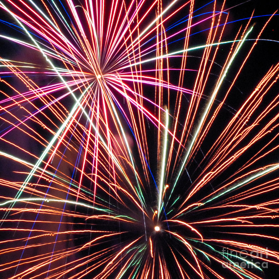 Fireworks Three Photograph by Ronald Grogan