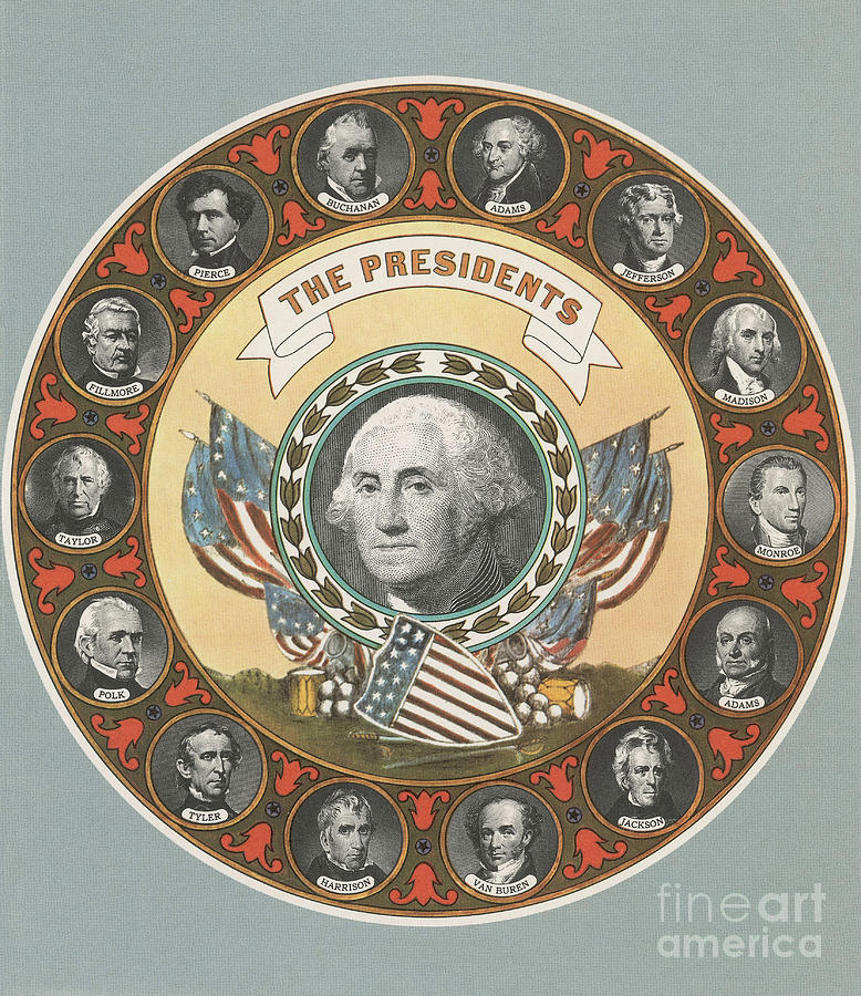 First 15 U.s. Presidents Photograph by Photo Researchers