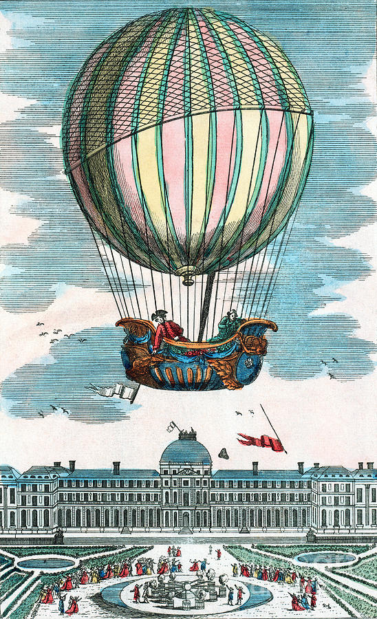 First Hydrogen Balloon Flight, 1783 Photograph by Science Source
