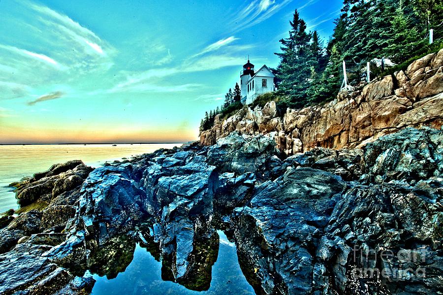 First Light At Bass Harbor Photograph by Adam Jewell