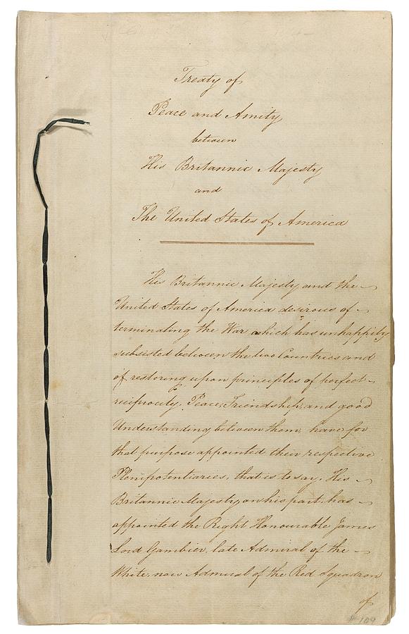 First page of the treaty of ghent photograph by everett fine art america