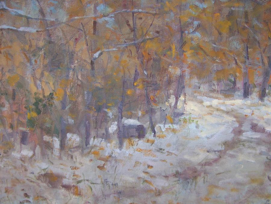 First snow. Painting by Bart DeCeglie