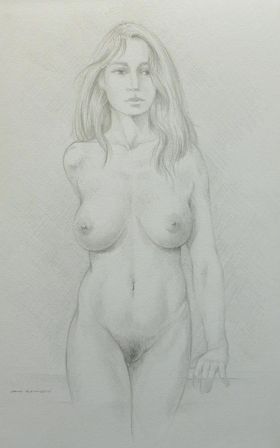 Nude Drawing - First Time Modeling by David Alfonsetti