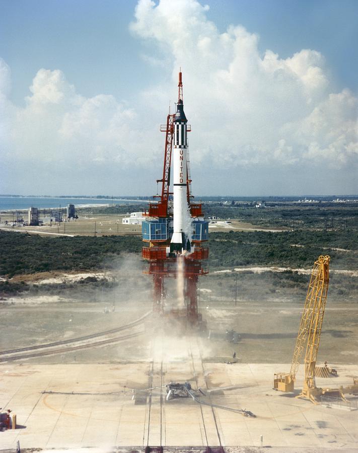 First Us Manned Space Flight 1961 Photograph By Nasavrs Fine Art America