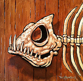 Jungle Painting - Fish Bones by Trey Surtees
