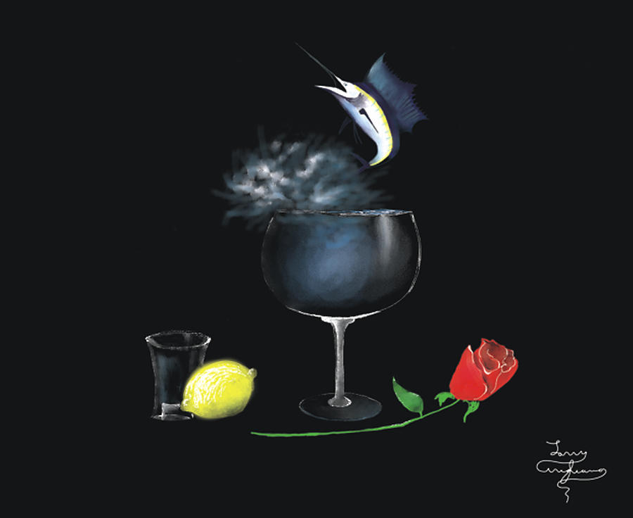 Fish Drinker Painting by Larry Cirigliano