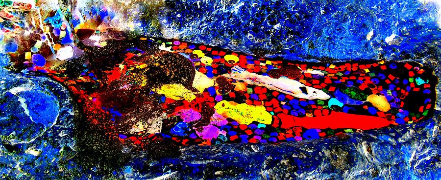 Fish Fountain Mosaic Digital Art by Randall Weidner