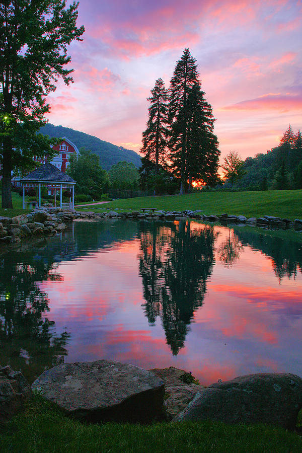 Fish Pond At Sunset I Photograph by Steven Ainsworth