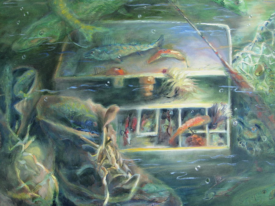 Fish Story Painting by Holly Stone