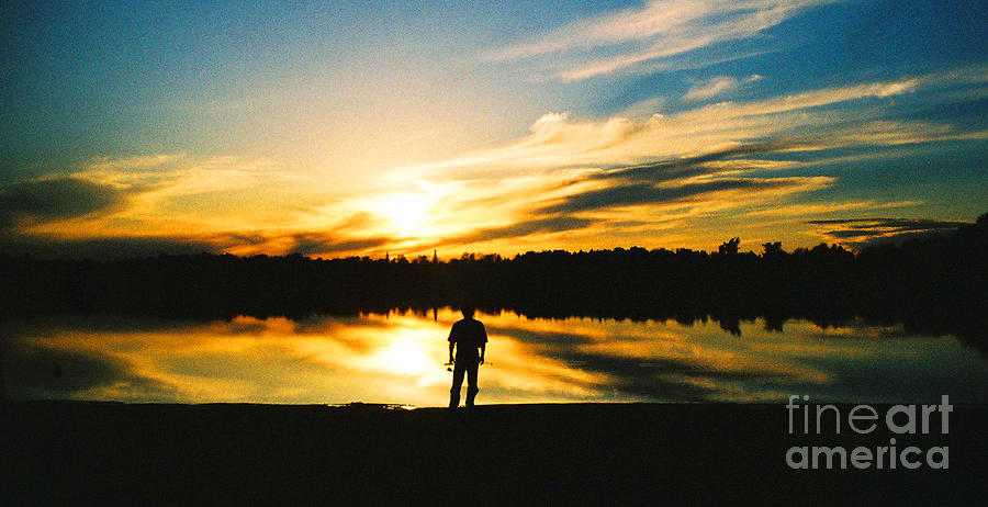 Fisherman and Sunset Photograph by Patricia Januszkiewicz