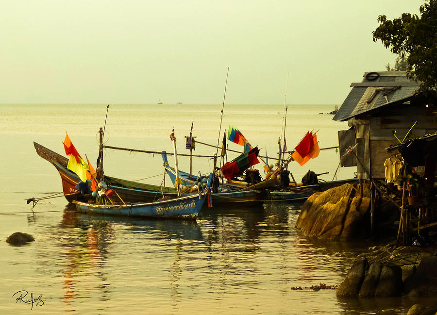 Thailand Photograph - Fisherman Boats by Allan Rufus Thailand Photograph - Fisherman Boats by Allan Rufus