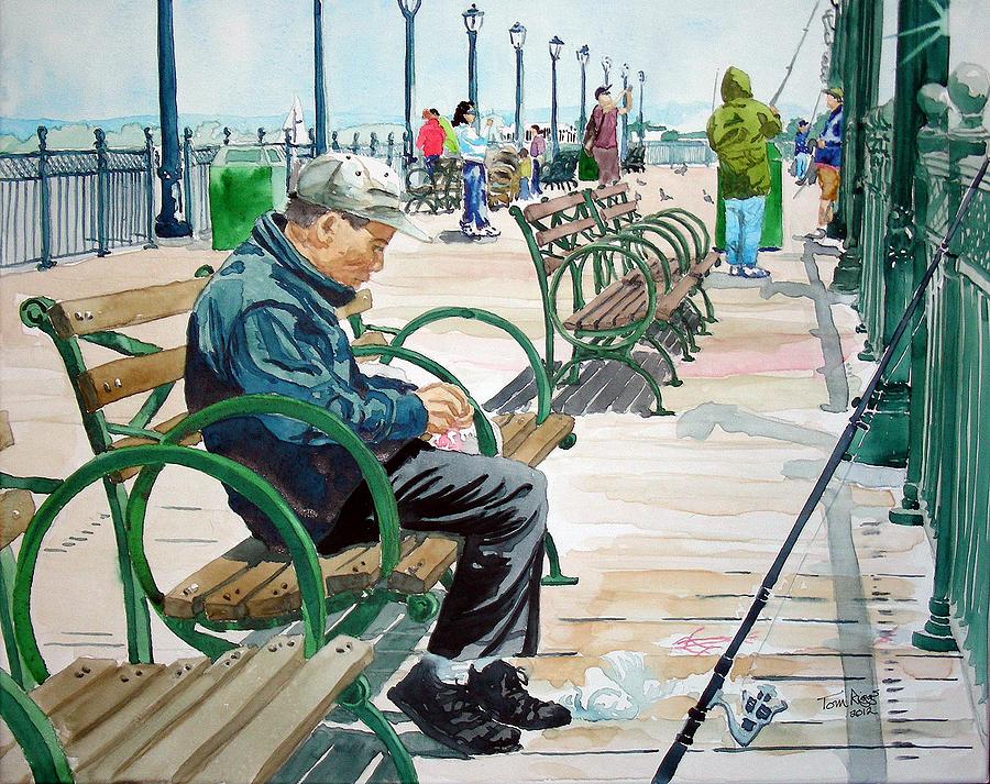 Fisherman San Francisco Painting by Tom Riggs