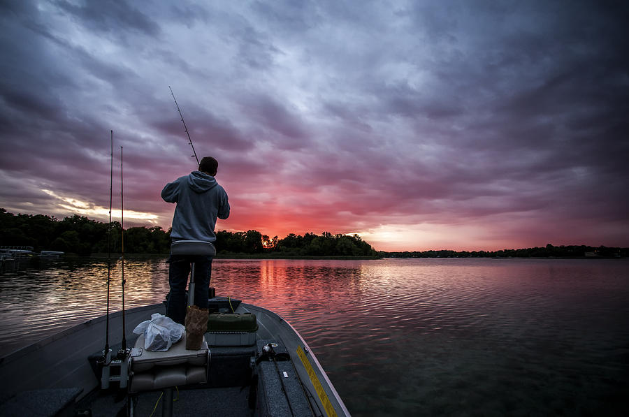 Fisherman Sunset Photograph by CJ Schmit