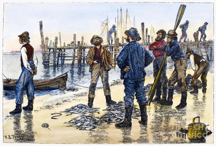 Fishermen, 1884 Photograph by Granger
