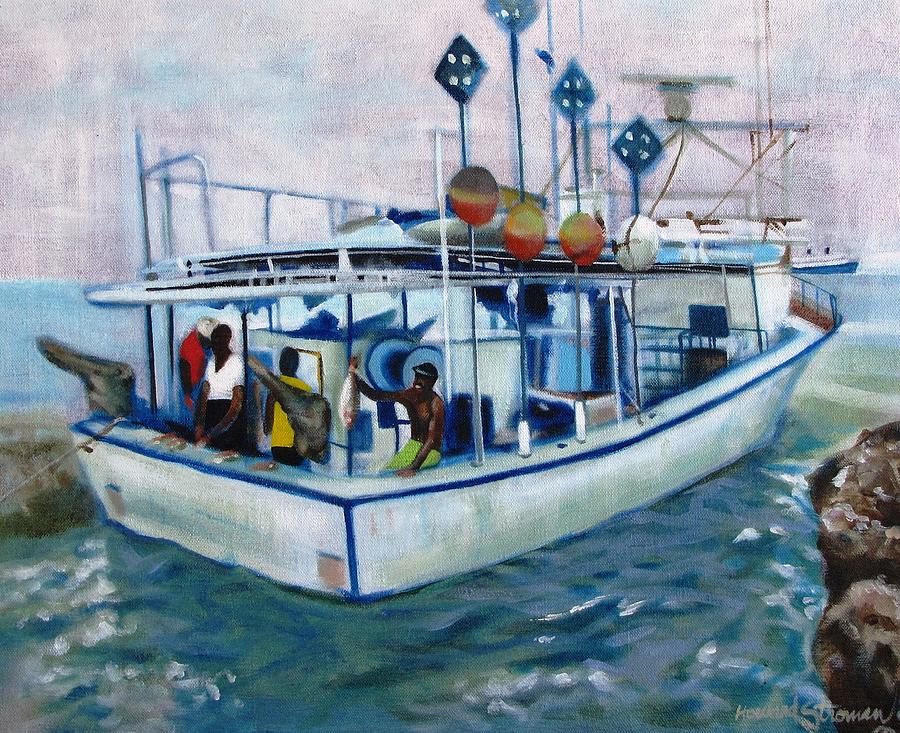 Fishermen Painting by Howard Stroman