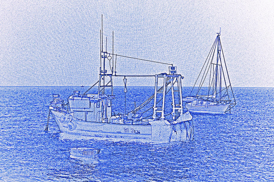 Fishing Boat art Digital Art by David Pyatt