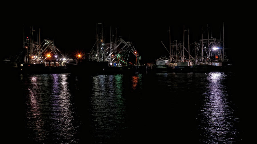 Fishing Boats at Night by Louis Dallara