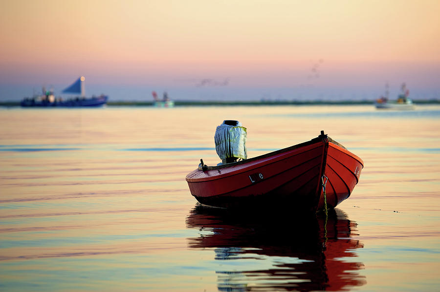 Fishing Boats Leaving Harbor In Morning Photograph by ...