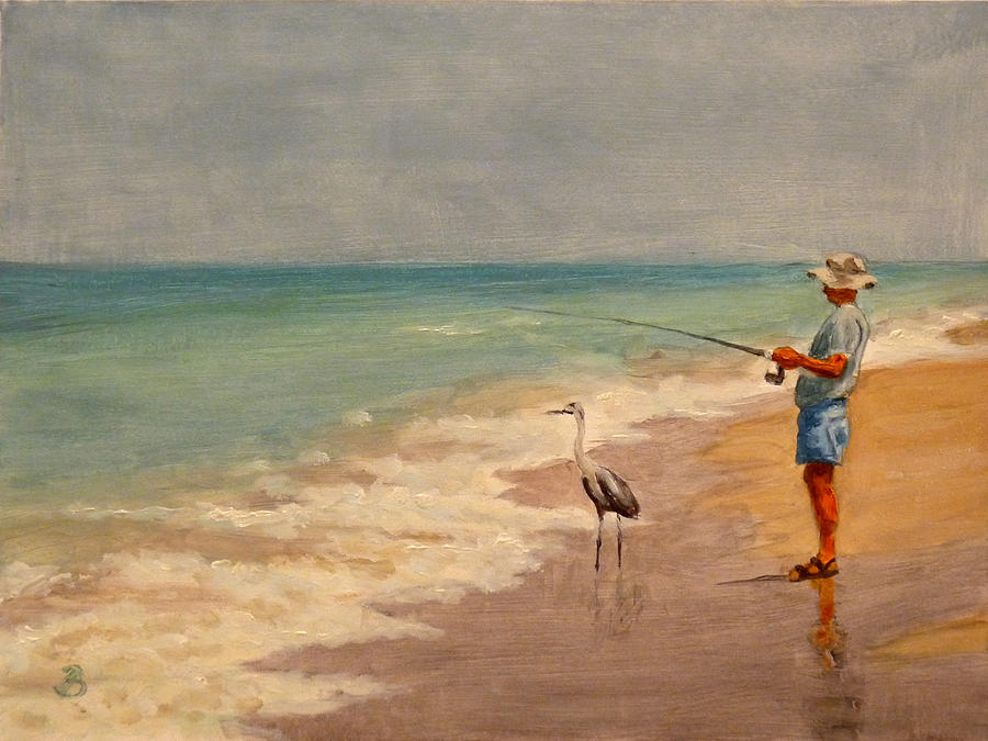 Fishing Friends Painting by Joe Bergholm