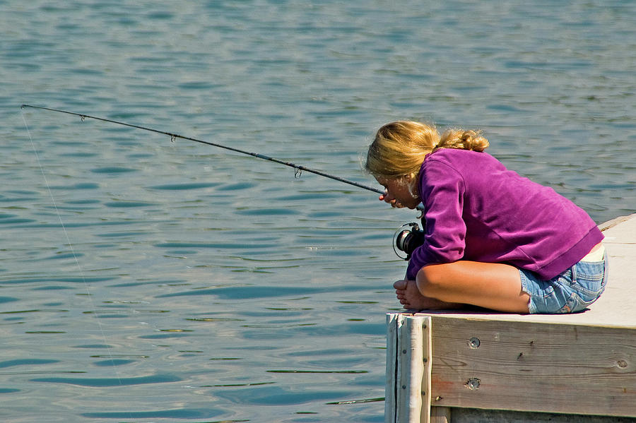 Fishing Girl by Guy Whiteley