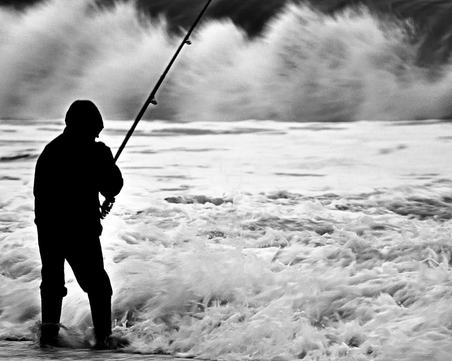 Winter Photograph - Fishing by Vicki Jauron