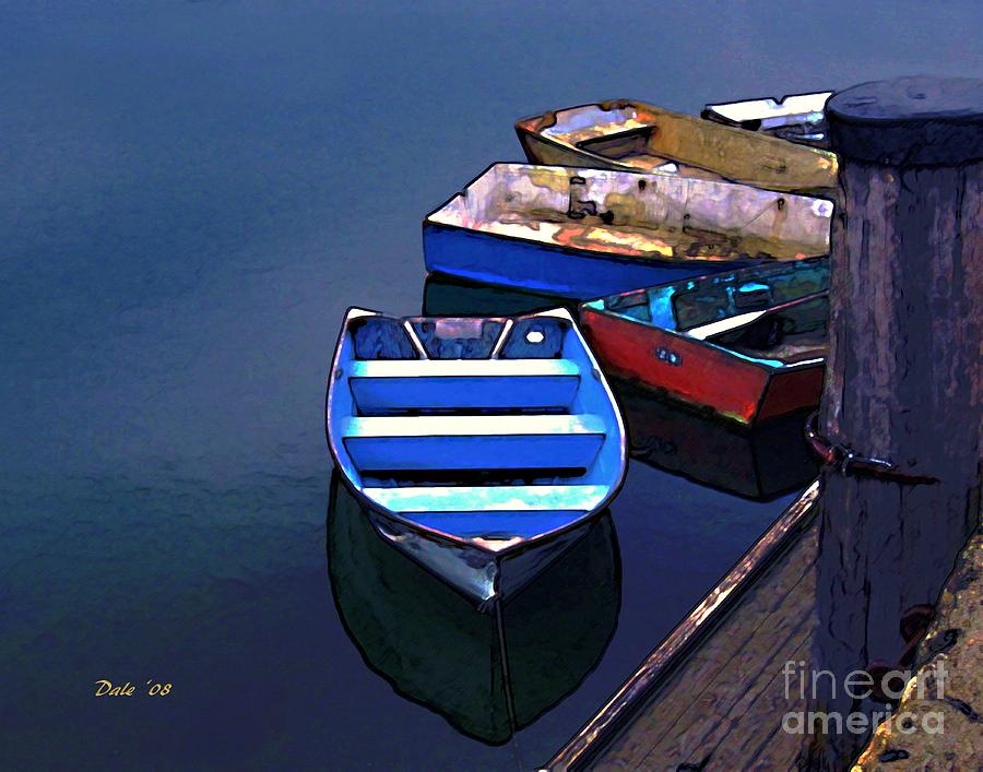Five Dinghies Digital Art by Dale   Ford