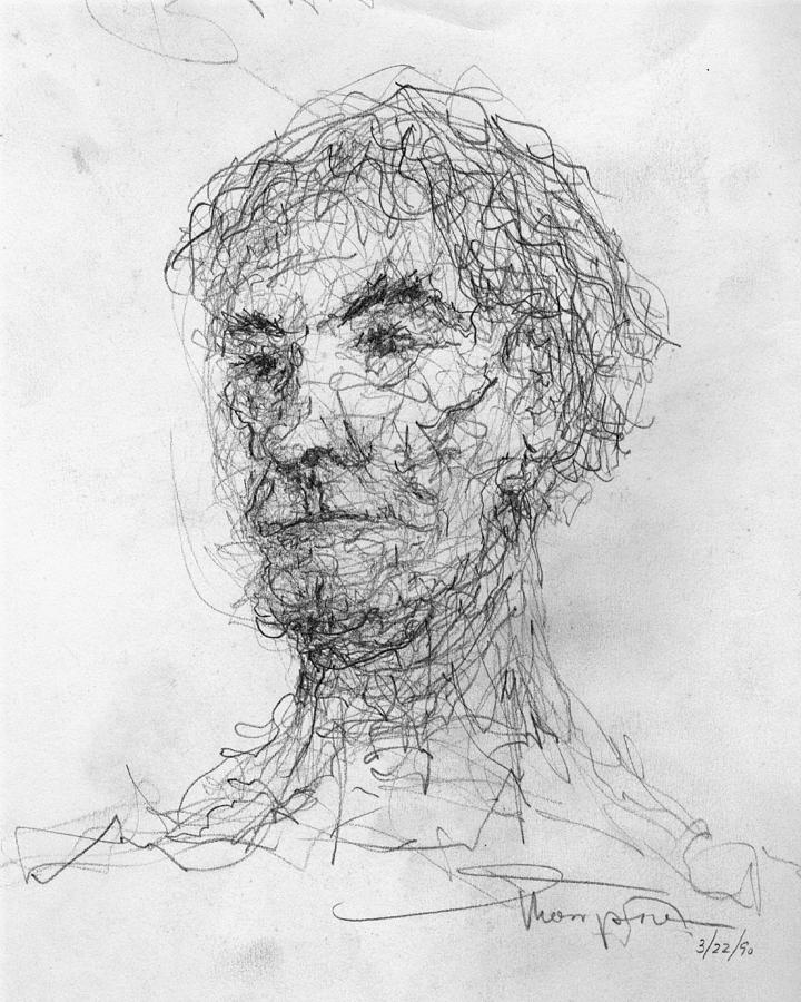 Five Minute Man Drawing by James Lanigan Thompson MFA