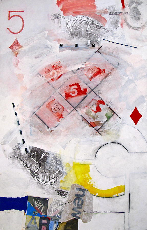 Five of Diamonds 5-52 Painting by Cliff Spohn