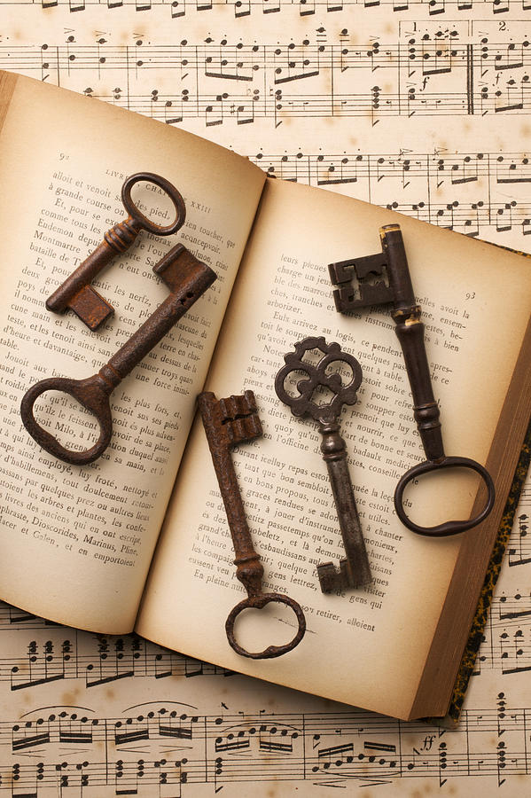Key Photograph - Five old keys by Garry Gay