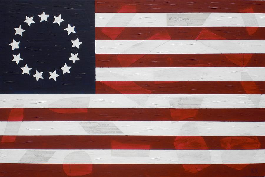 Flag Painting - Flag - Constitution by Kelvin Kelley