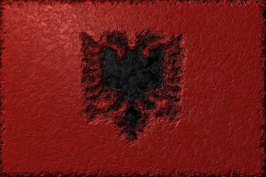 Flag of Albania Digital Art by Jeff Iverson
