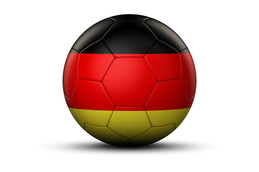 Flag Of Germany On Soccer Ball Digital Art by Bjorn Holland