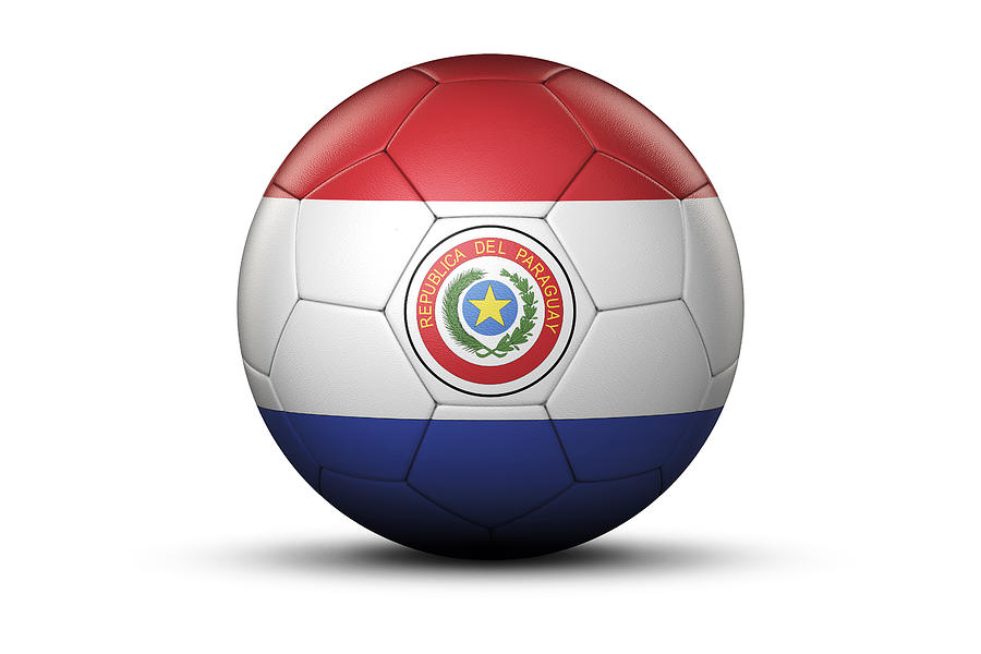 Flag Of Paraguay On Soccer Ball Photograph by Bjorn Holland
