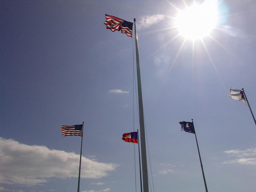 Flags at Ft. Sumpter Photograph by Al Griffin