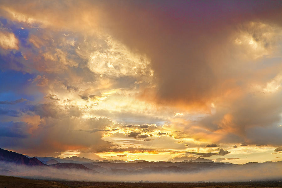 Flagstaff Fire Sky Boulder Colorado Photograph by James BO Insogna