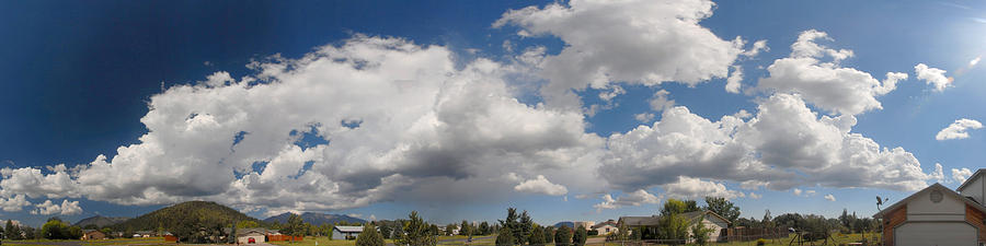 Flagstaff Monsoon Clouds Panorama September 4 2012 Photograph by Brian Lockett