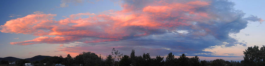 Flagstaff Thunderstorm Remnant Alpenglow Panorama September 3 2012 Photograph by Brian Lockett