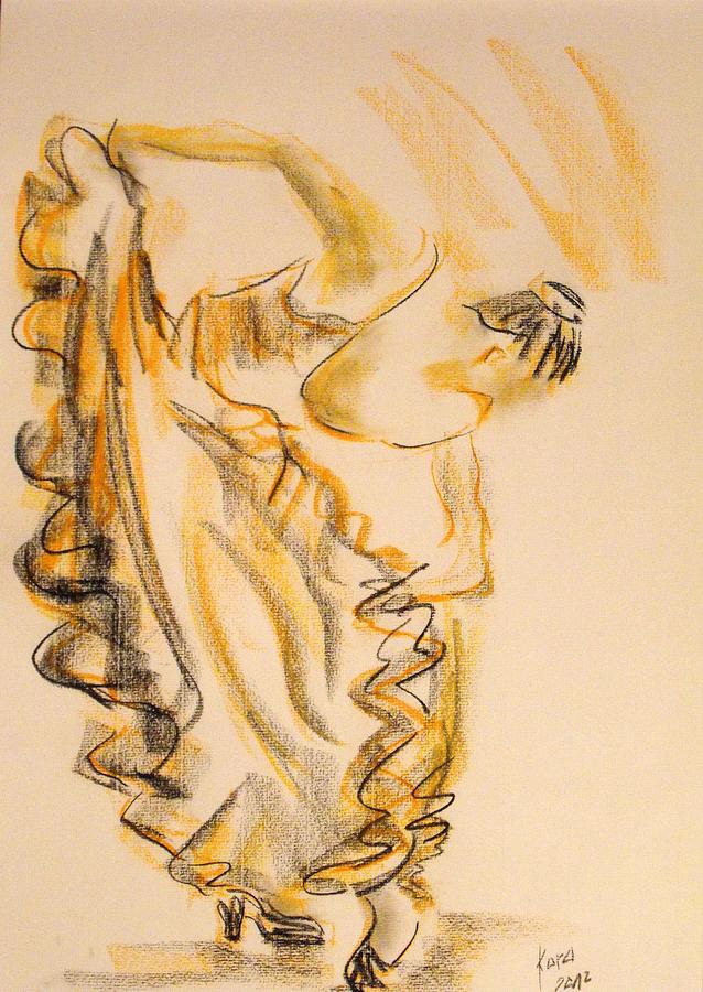 Flamenco Dancer 2 Painting by Koro Arandia