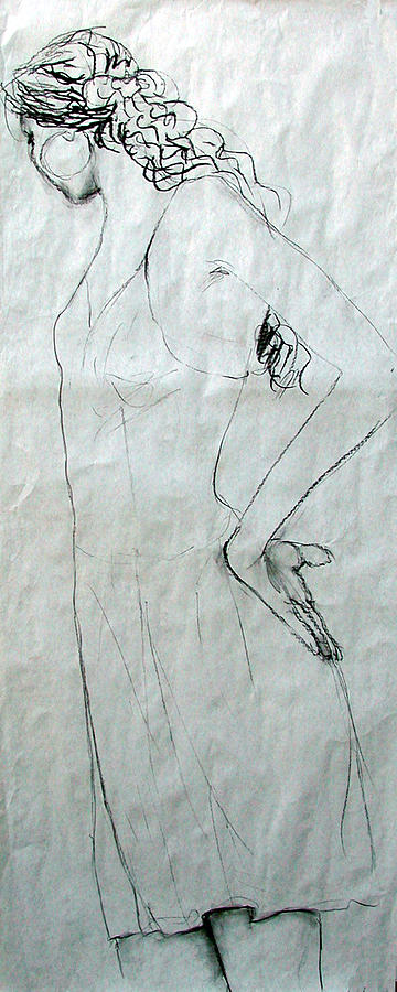 Nude Painting - Flamenco Girl by Elizabeth Parashis