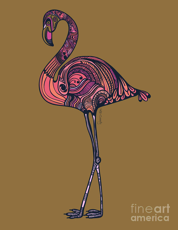 Flamingo Digital Art - Flamingo by HD Connelly