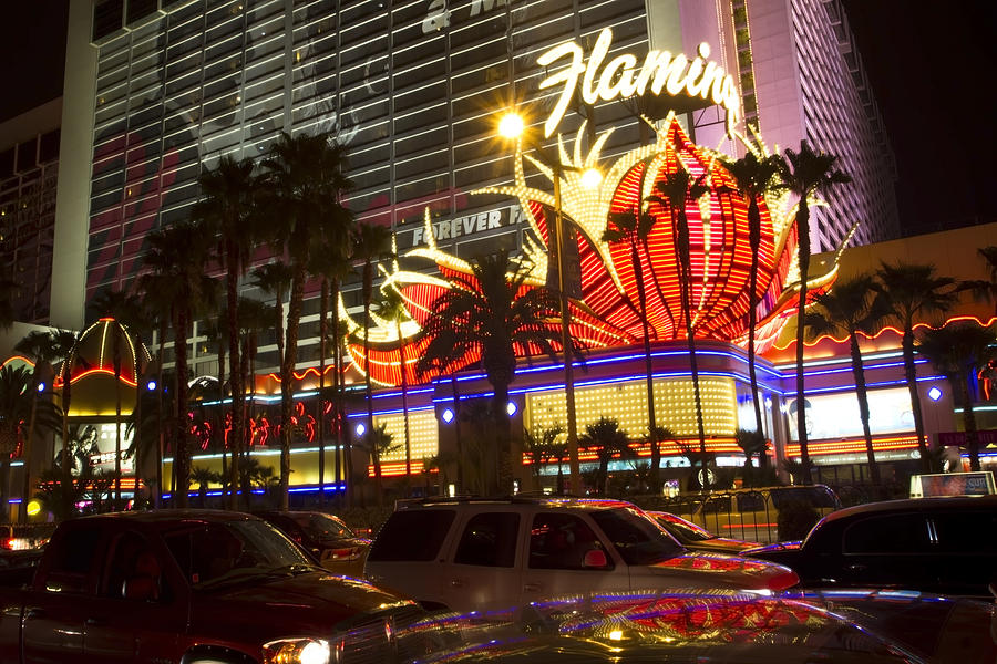 Las Vegas Photo Flamingo Hotel Casino the Strip Night 