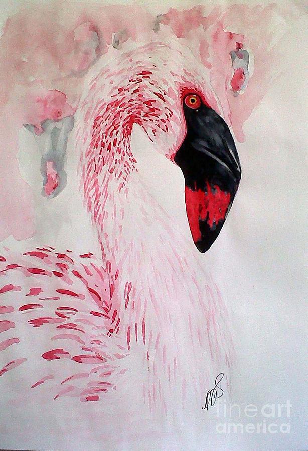 Flamingo Painting - Flamingo I. by Paula Steffensen