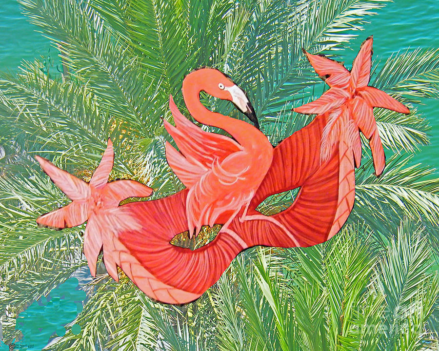 Flamingo Mask 8 Mixed Media by Lizi Beard-Ward - Fine Art America
